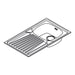 Hansgrohe S21 S210-A342 86 Built-In Sink 342 with Drain Board and Manual Drain Kit - Stainless Steel - Unbeatable Bathrooms