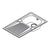 Hansgrohe S21 S210-A342 86 Built-In Sink 342 with Drain Board and Manual Drain Kit - Stainless Steel - Unbeatable Bathrooms