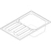 Hansgrohe S44 S440-A342 79 Built-In Sink 342 with Drain Board Short and Automatic Drain Kit - Stainless Steel - Unbeatable Bathrooms