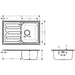 Hansgrohe S44 S440-A342 79 Built-In Sink 342 with Drain Board Short and Automatic Drain Kit - Stainless Steel - Unbeatable Bathrooms