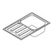 Hansgrohe S44 S440-A342 79 Built-In Sink 342 with Drain Board Short and Automatic Drain Kit - Stainless Steel - Unbeatable Bathrooms