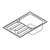 Hansgrohe S44 S440-A342 79 Built-In Sink 342 with Drain Board Short and Automatic Drain Kit - Stainless Steel - Unbeatable Bathrooms