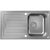 Hansgrohe S44 S440-A342 86 Built-In Sink 342 with Drain Board Long and Automatic Drain Kit - Stainless Steel - Unbeatable Bathrooms
