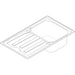 Hansgrohe S44 S440-A342 86 Built-In Sink 342 with Drain Board Long and Automatic Drain Kit - Stainless Steel - Unbeatable Bathrooms