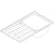 Hansgrohe S44 S440-A342 86 Built-In Sink 342 with Drain Board Long and Automatic Drain Kit - Stainless Steel - Unbeatable Bathrooms