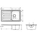 Hansgrohe S44 S440-A342 86 Built-In Sink 342 with Drain Board Long and Automatic Drain Kit - Stainless Steel - Unbeatable Bathrooms