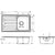 Hansgrohe S44 S440-A342 86 Built-In Sink 342 with Drain Board Long and Automatic Drain Kit - Stainless Steel - Unbeatable Bathrooms