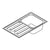 Hansgrohe S44 S440-A342 86 Built-In Sink 342 with Drain Board Long and Automatic Drain Kit - Stainless Steel - Unbeatable Bathrooms