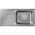 Hansgrohe S44 S440-A500 100 Built-In Sink 500 with Drain Board and Automatic Drain Kit - Stainless Steel - Unbeatable Bathrooms