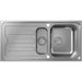 Hansgrohe S44 S440-A517 100 Built-In Sink 342/145 with Drain Board and Automatic Drain Kit - Stainless Steel - Unbeatable Bathrooms