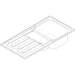 Hansgrohe S44 S440-A517 100 Built-In Sink 342/145 with Drain Board and Automatic Drain Kit - Stainless Steel - Unbeatable Bathrooms