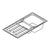 Hansgrohe S44 S440-A517 100 Built-In Sink 342/145 with Drain Board and Automatic Drain Kit - Stainless Steel - Unbeatable Bathrooms