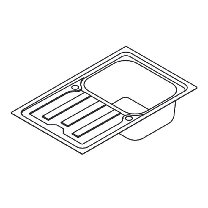 Hansgrohe S44 S440-F342 79 Built-In Sink 342 with Drain Board Short and Automatic Drain Kit - Stainless Steel - Unbeatable Bathrooms