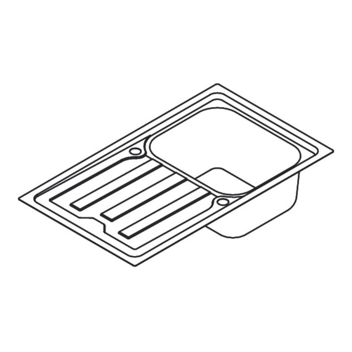 Hansgrohe S44 S440-F342 86 Built-In Sink 342 with Drain Board Long and Automatic Drain Kit - Stainless Steel - Unbeatable Bathrooms
