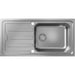 Hansgrohe S44 S440-F500 100 Built-In Sink 500 with Drain Board and Automatic Drain Kit - Stainless Steel - Unbeatable Bathrooms