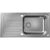 Hansgrohe S44 S440-F500 100 Built-In Sink 500 with Drain Board and Automatic Drain Kit - Stainless Steel - Unbeatable Bathrooms