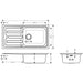 Hansgrohe S44 S440-F500 100 Built-In Sink 500 with Drain Board and Automatic Drain Kit - Stainless Steel - Unbeatable Bathrooms