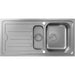 Hansgrohe S44 S440-F517 100 Built-In Sink 342/145 with Drain Board and Automatic Drain Kit - Stainless Steel - Unbeatable Bathrooms