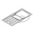 Hansgrohe S44 S440-F517 100 Built-In Sink 342/145 with Drain Board and Automatic Drain Kit - Stainless Steel - Unbeatable Bathrooms