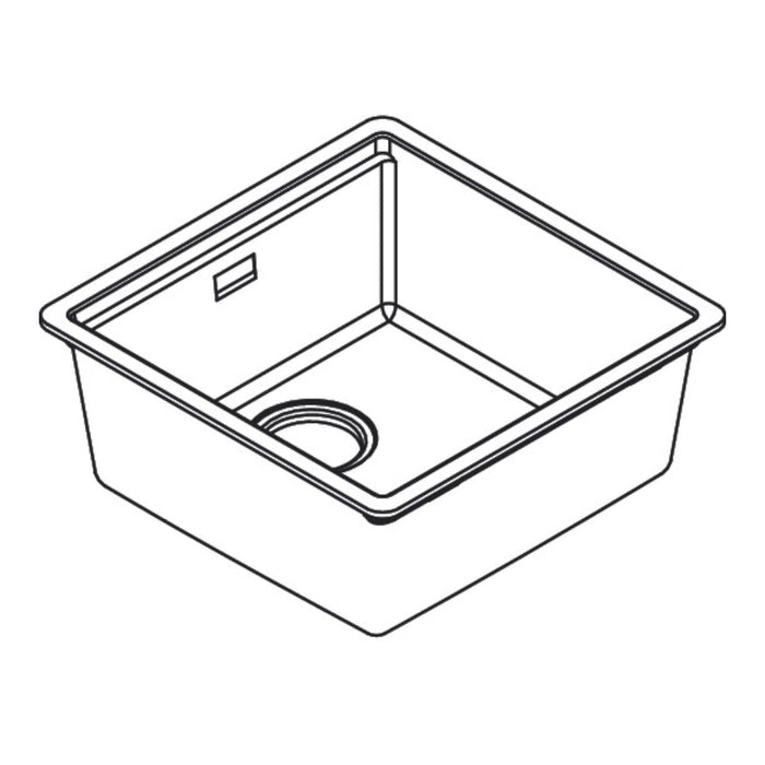 Hansgrohe S53 S530-F400 Built-In Sink 400 with Manual Drain Kit - Unbeatable Bathrooms