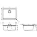 Hansgrohe S53 S530-F500 Built-In Sink 500 with Manual Drain Kit - Unbeatable Bathrooms