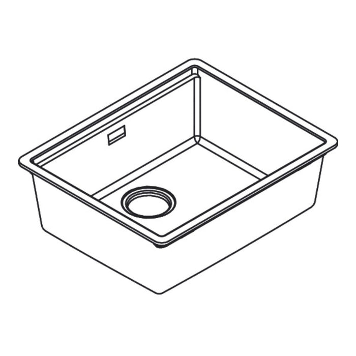 Hansgrohe S53 S530-F500 Built-In Sink 500 with Manual Drain Kit - Unbeatable Bathrooms