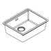 Hansgrohe S53 S530-F500 Built-In Sink 500 with Manual Drain Kit - Unbeatable Bathrooms
