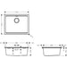 Hansgrohe S53 S530-F500 Under-Mount Sink 500 with Manual Drain Kit - Unbeatable Bathrooms