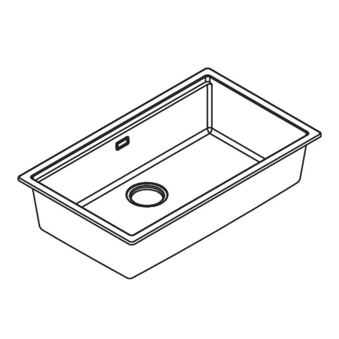 Hansgrohe S53 S530-F700 Under-Mount Sink 700 with Manual Drain Kit - Unbeatable Bathrooms