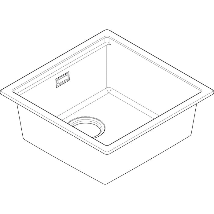 Hansgrohe S53 S530-U400 Under-Mount Sink 400 with Manual Drain Kit - Unbeatable Bathrooms