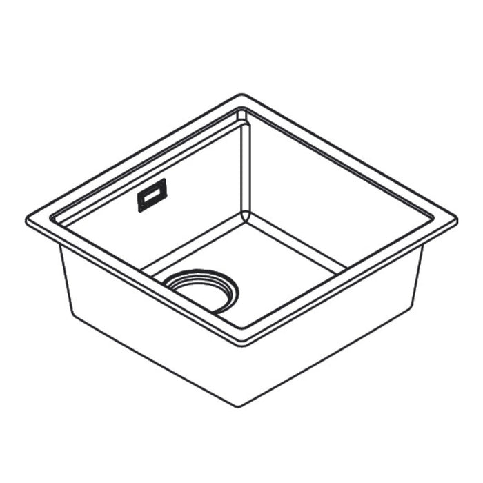 Hansgrohe S53 S530-U400 Under-Mount Sink 400 with Manual Drain Kit - Unbeatable Bathrooms