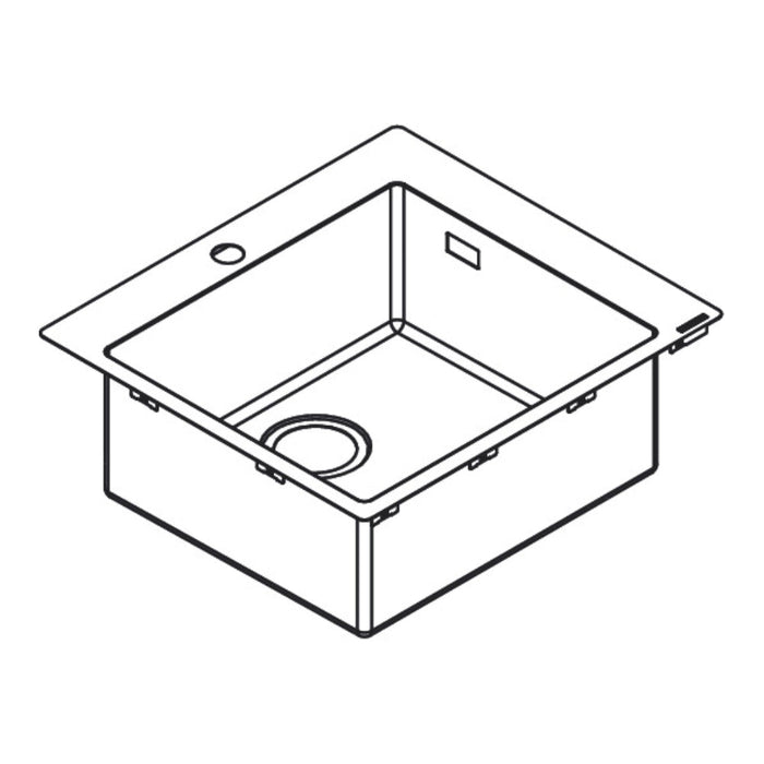 Hansgrohe S71 S711-F450 Built-In Sink 450 - Stainless Steel - Unbeatable Bathrooms