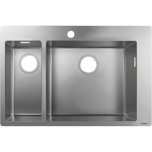 Hansgrohe S71 S711-F655 Built-In Sink 180/450 - Stainless Steel - Unbeatable Bathrooms