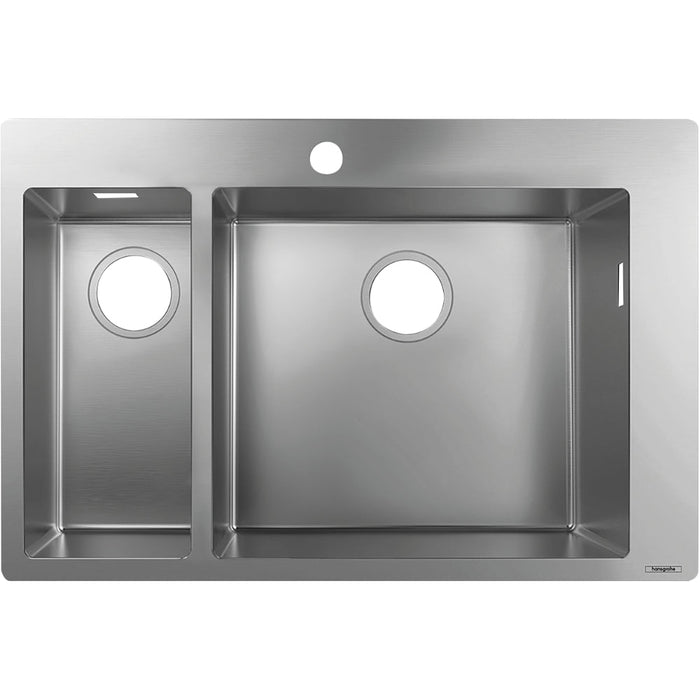 Hansgrohe S71 S711-F655 Built-In Sink 180/450 - Stainless Steel - Unbeatable Bathrooms