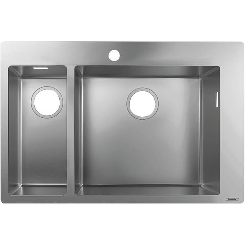 Hansgrohe S71 S711-F655 Built-In Sink 180/450 - Stainless Steel - Unbeatable Bathrooms