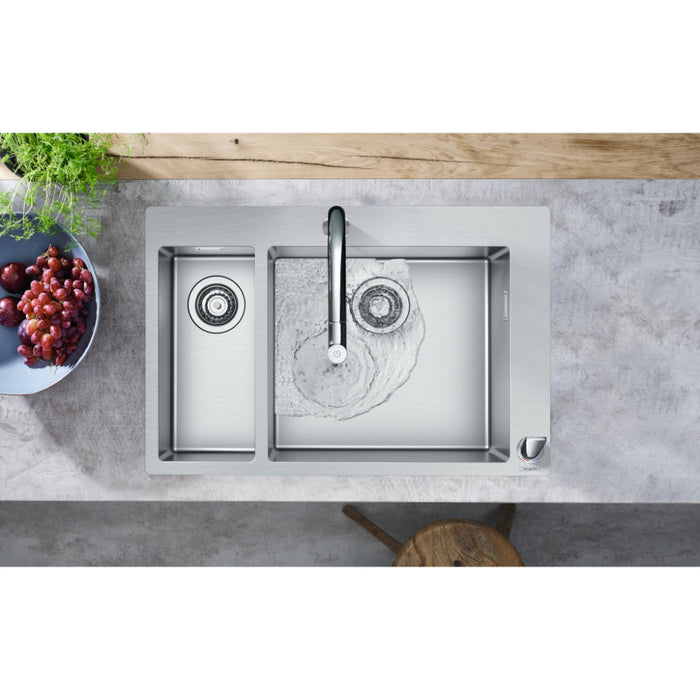 Hansgrohe S71 S712-F655 Built-In Sink 180/450 - Stainless Steel - Unbeatable Bathrooms