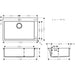 Hansgrohe S71 S711-F660 Built-In Sink 660 - Stainless Steel - Unbeatable Bathrooms