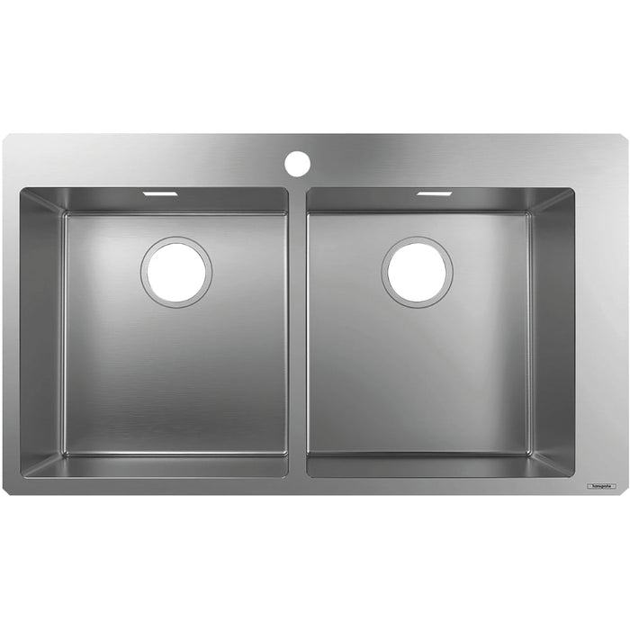 Hansgrohe S71 S711-F765 Built-In Sink 370/370 - Stainless Steel - Unbeatable Bathrooms