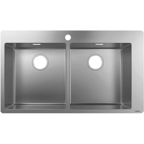 Hansgrohe S71 S711-F765 Built-In Sink 370/370 - Stainless Steel - Unbeatable Bathrooms
