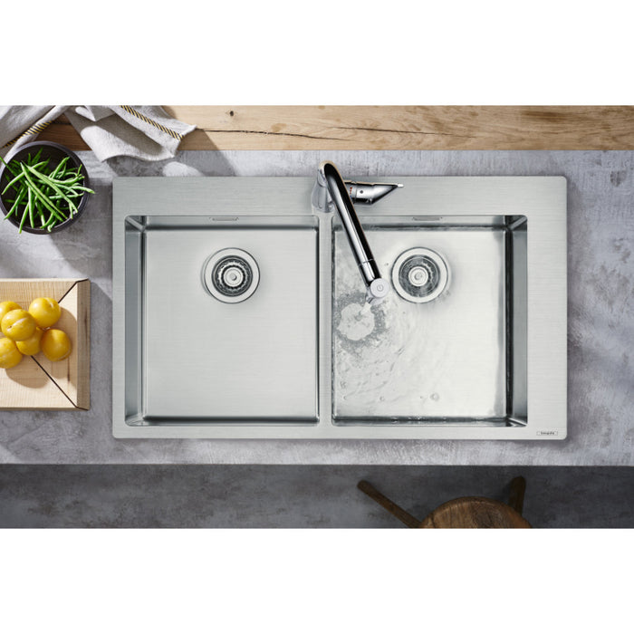 Hansgrohe S71 S711-F765 Built-In Sink 370/370 - Stainless Steel - Unbeatable Bathrooms