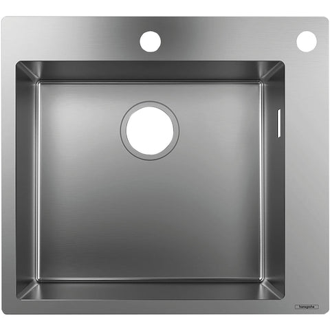 Hansgrohe S71 S712-F450 Built-In Sink 450 - Stainless Steel - Unbeatable Bathrooms