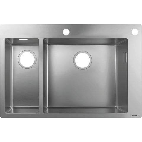 Hansgrohe S71 S712-F655 Built-In Sink 180/450 - Stainless Steel - Unbeatable Bathrooms