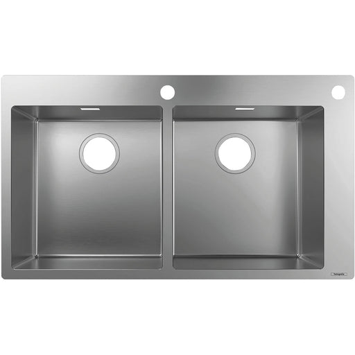 Hansgrohe S71 S712-F765 Built-In Sink 370/370 - Stainless Steel - Unbeatable Bathrooms