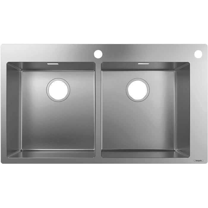 Hansgrohe S71 S712-F765 Built-In Sink 370/370 - Stainless Steel - Unbeatable Bathrooms