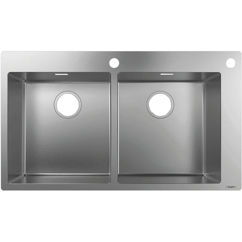 Hansgrohe S71 S712-F765 Built-In Sink 370/370 - Stainless Steel - Unbeatable Bathrooms