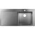 Hansgrohe S71 S715-F450 Built-In Sink 450 with Drainer - Stainless Steel - Unbeatable Bathrooms