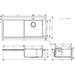 Hansgrohe S71 S715-F450 Built-In Sink 450 with Drainer - Stainless Steel - Unbeatable Bathrooms