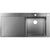 Hansgrohe S71 S717-F450 Built-In Sink 450 with Drainer - Stainless Steel - Unbeatable Bathrooms