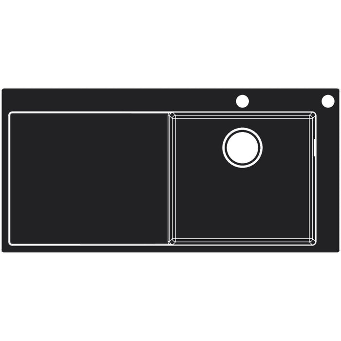Hansgrohe S71 S717-F450 Built-In Sink 450 with Drainer - Stainless Steel - Unbeatable Bathrooms
