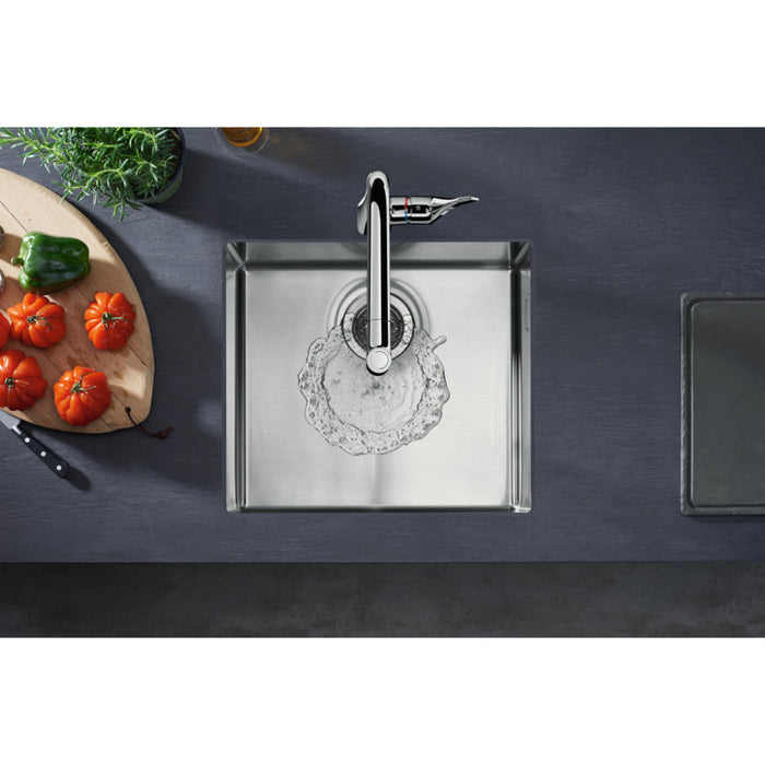 Hansgrohe S71 S719-U450 Undermount Sink 450 - Stainless Steel - Unbeatable Bathrooms
